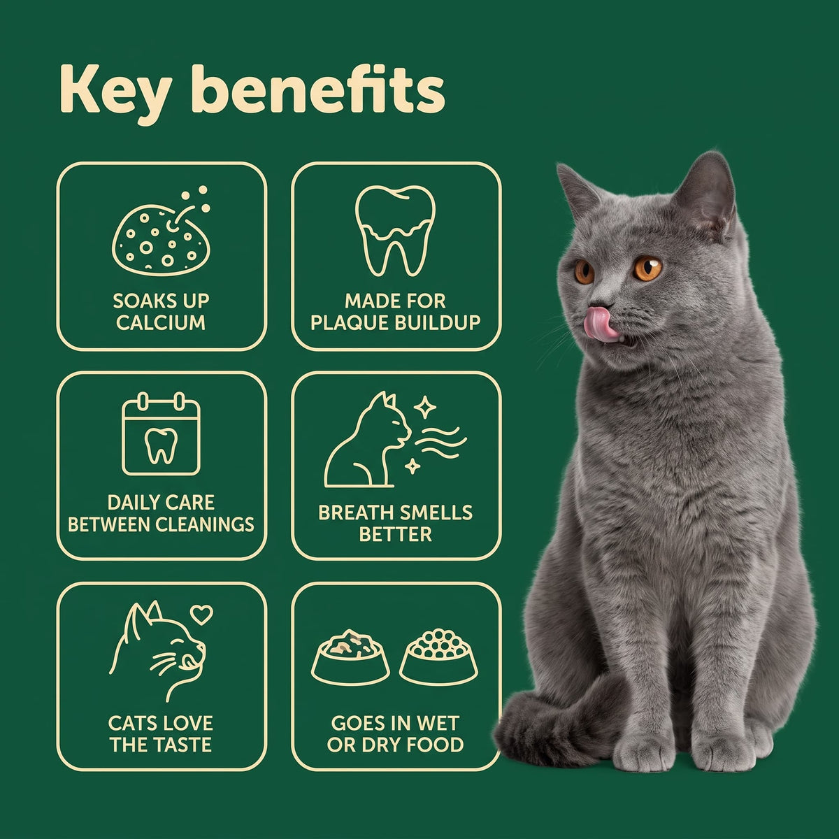 Mabel™ Dental Powder for Cats — Bacon Flavor